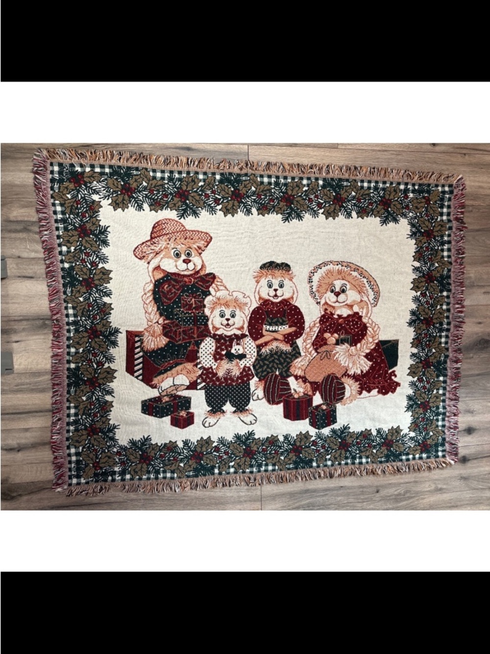 Goodwin Weavers Vintage Cotton Throw Blanket - Multi Rust & Cream